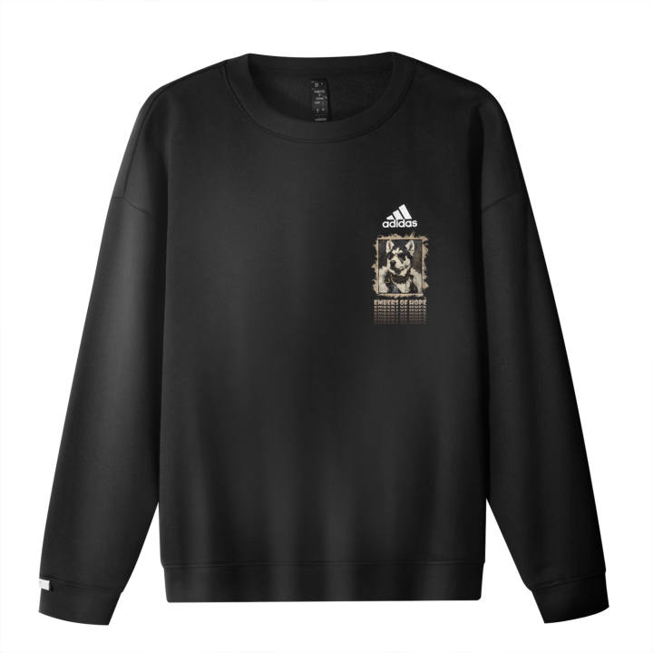 Adidas Adidas Sweatshirts Unisex Black Crew Neck Moderate Regular