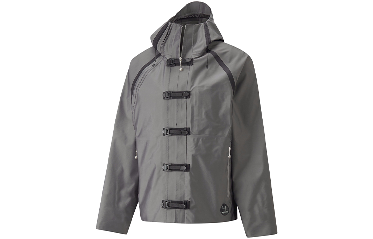 PUMA X PRONOUNCE Jackets Men's Silver Hooded Moderate Other
