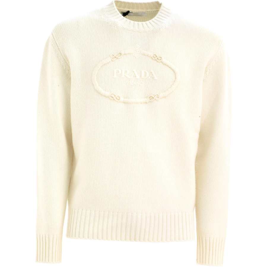 PRADA PRADA Logo-Embroidered Round-Neck Jumper