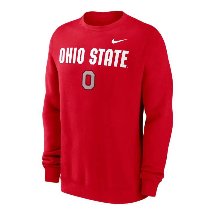 Nike Nike Ohio State Buckeyes Primetime Primary Stack Men's Nike College Pullover Crew