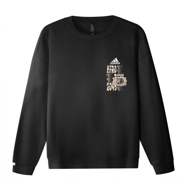 Adidas Adidas Sweatshirts Unisex Black Crew Neck Moderate Regular