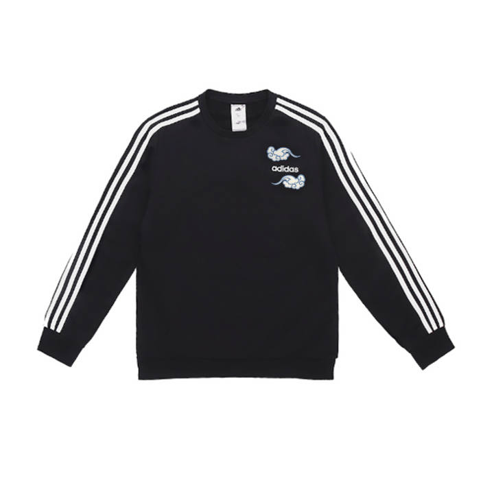 Adidas Adidas Sweatshirts Men's Black Crew Neck Moderate