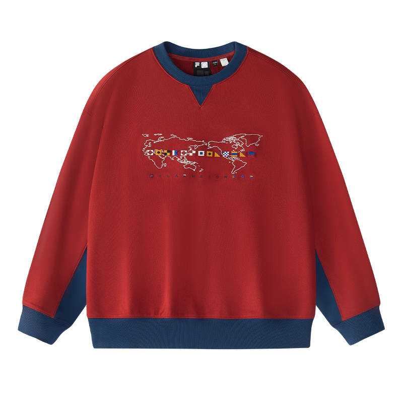 FILA FUSION Sweatshirt Men's Burgundy With Milk