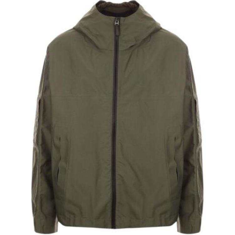 Givenchy Givenchy Logo Embossed Zip Hooded Jacket