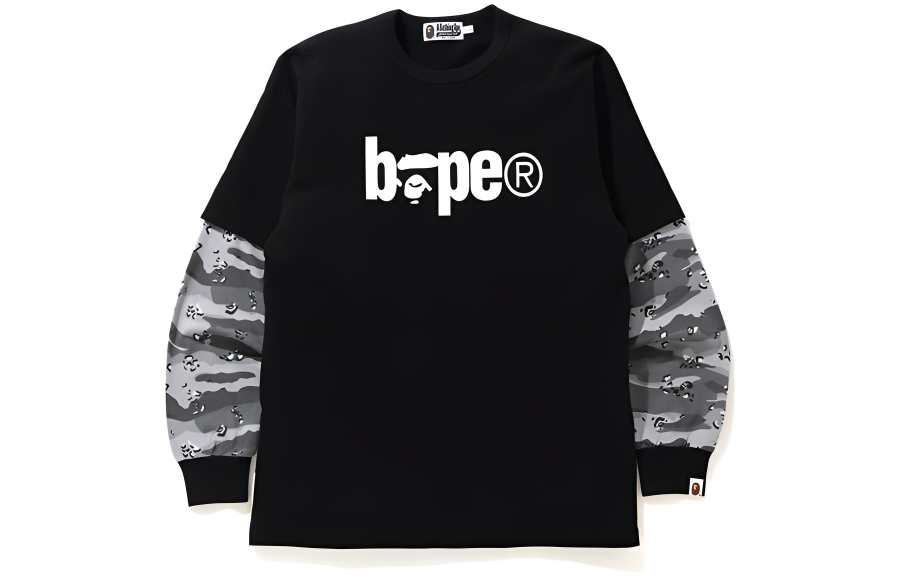 A BATHING APE T Shirts Men's Crew Neck Moderate Straight Fit