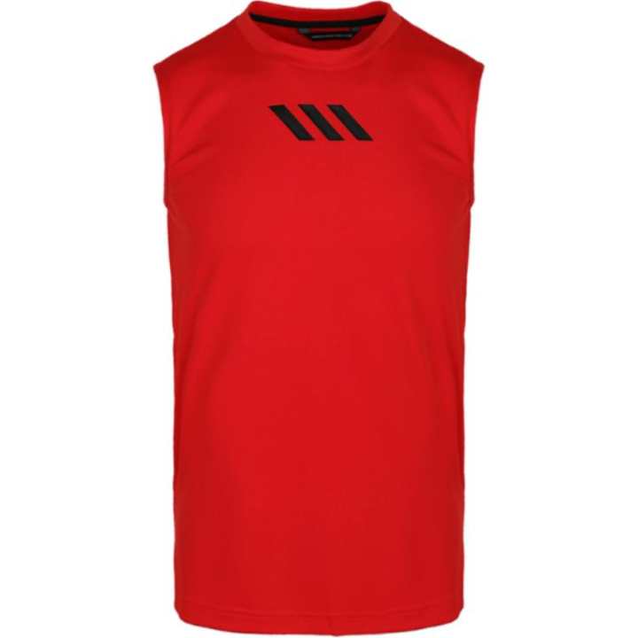 Adidas Adidas Tank Tops Men's Red Crew Neck Moderate Straight Fit