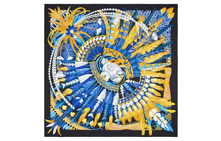 HERMES HERMES Scarves Unisex Black
