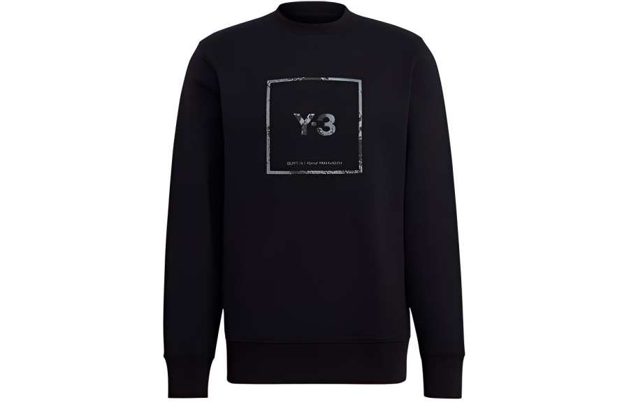 Y-3 Y 3 Sweatshirts Unisex Black Crew Neck Moderate Regular