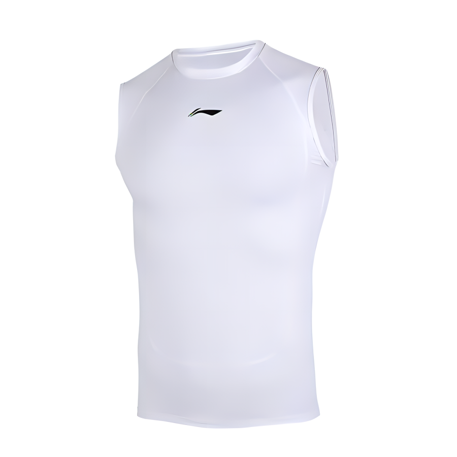 Li-Ning Li Ning Tank Tops Men's White Crew Neck Thin Other