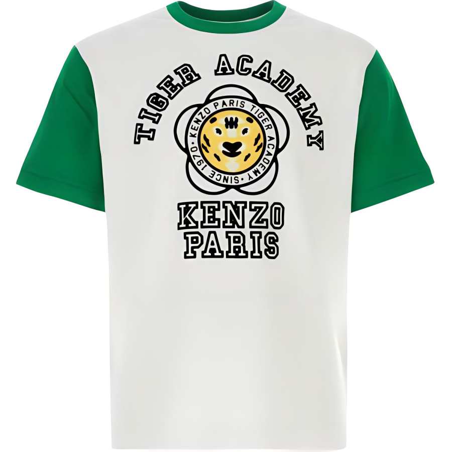 KENZO 【Previous Season】logo-print colour-block T-shirt