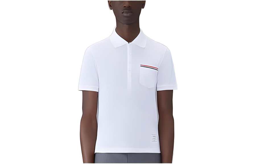 THOM BROWNE Thom Browne Rwb Short-Sleeved Polo Shirt