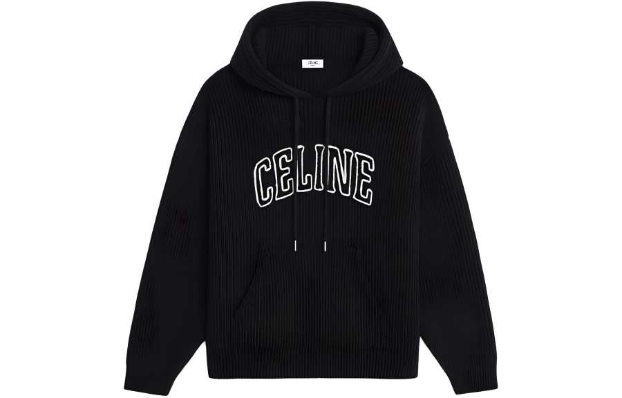 CELINE CELINE Hooded Sweater In Ribbed Wool