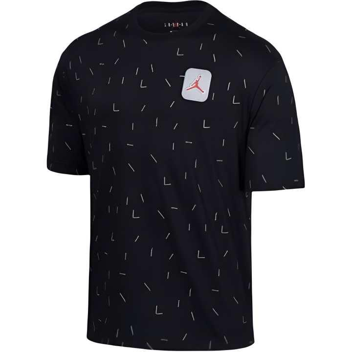 Jordan Jordan T Shirts Men's Black Crew Neck Moderate Straight Fit
