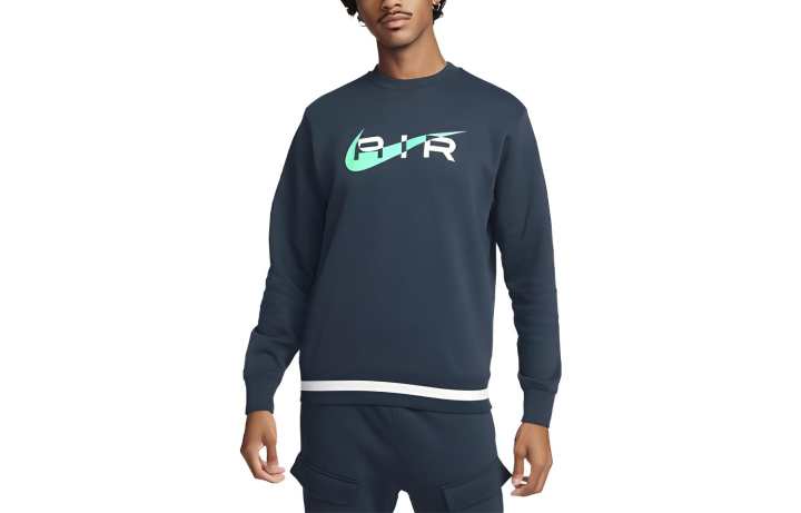 Nike Nike Sweatshirts Men's Marine Blue Crew Neck Moderate Regular