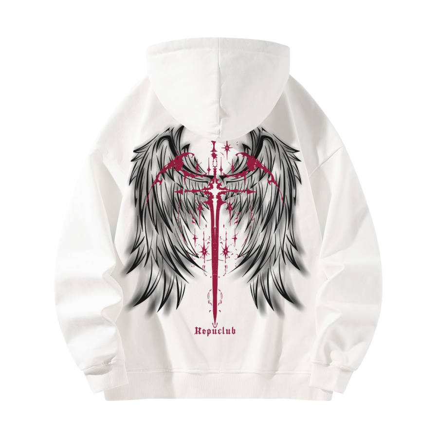 Kepu Sweatshirts Unisex Hooded Non Detachable Moderate Heavyweight