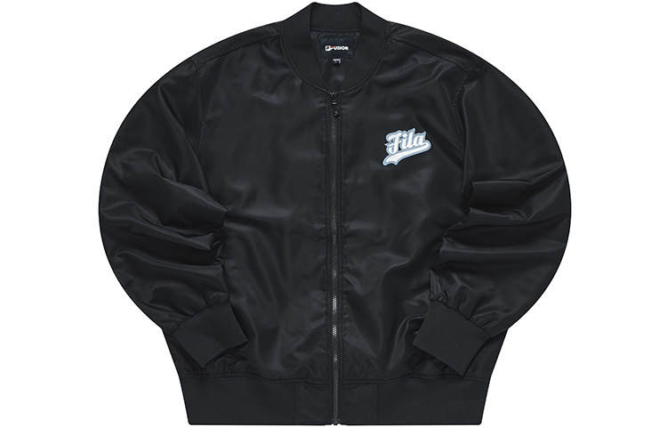 FILA FUSION Jackets Men's Pitch Black Baseball Collar Moderate Other