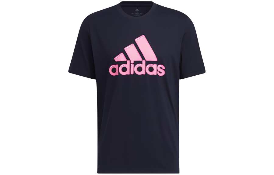 Adidas Adidas T Shirts Men's Ink Blue Crew Neck Moderate