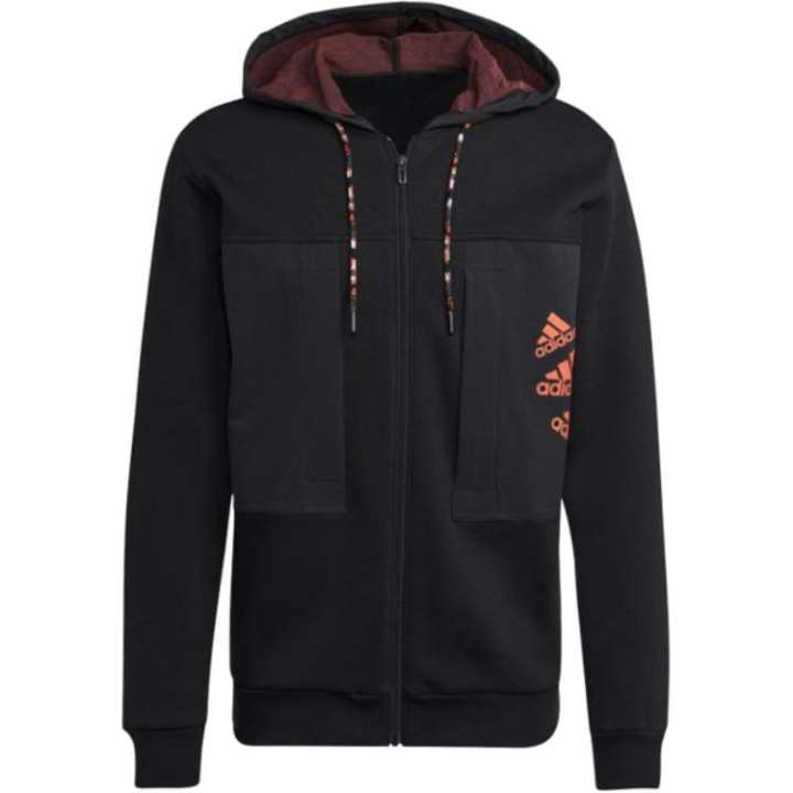 Adidas Adidas Jackets Men's Black Hooded Thickened Other