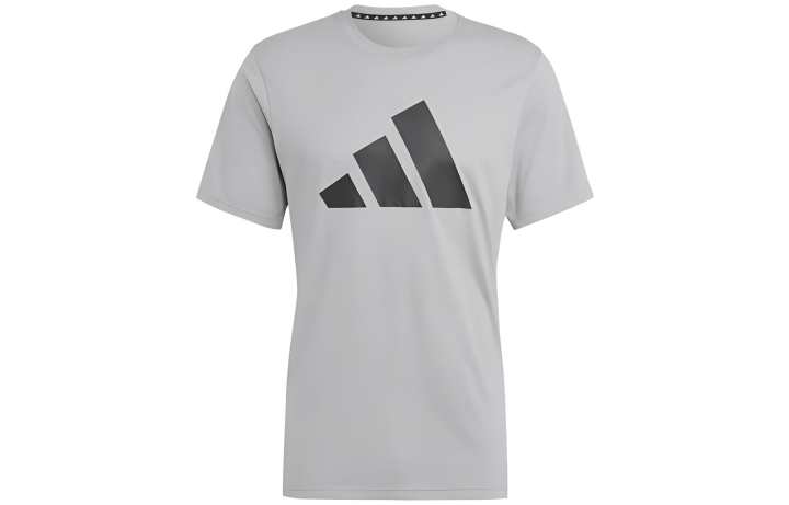 Adidas Adidas T Shirts Men's Gray Crew Neck Moderate Straight Fit