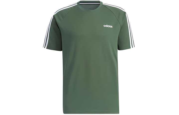 Adidas Adidas T Shirts Men's Green Crew Neck Moderate Straight Fit