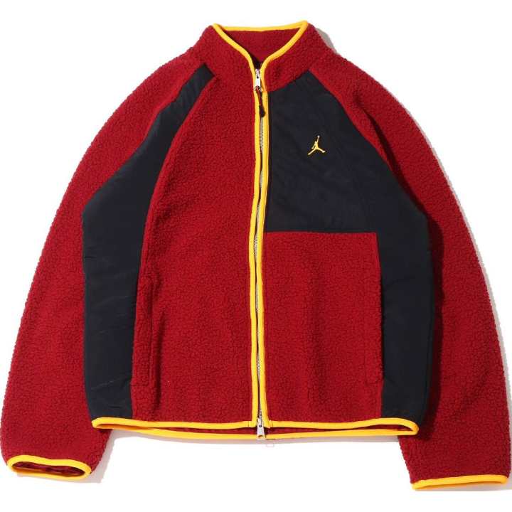 Jordan Jordan ESSENTIALS Brand Logo Embroidery Logo Fleece Lined Jackets & Coats Men's Red