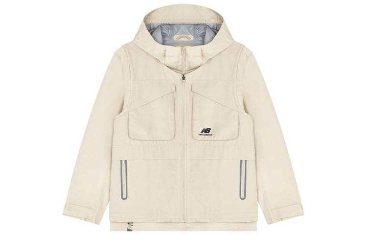 New Balance New Balance Jackets Unisex Beige Stand Collar Moderate Straight Fit
