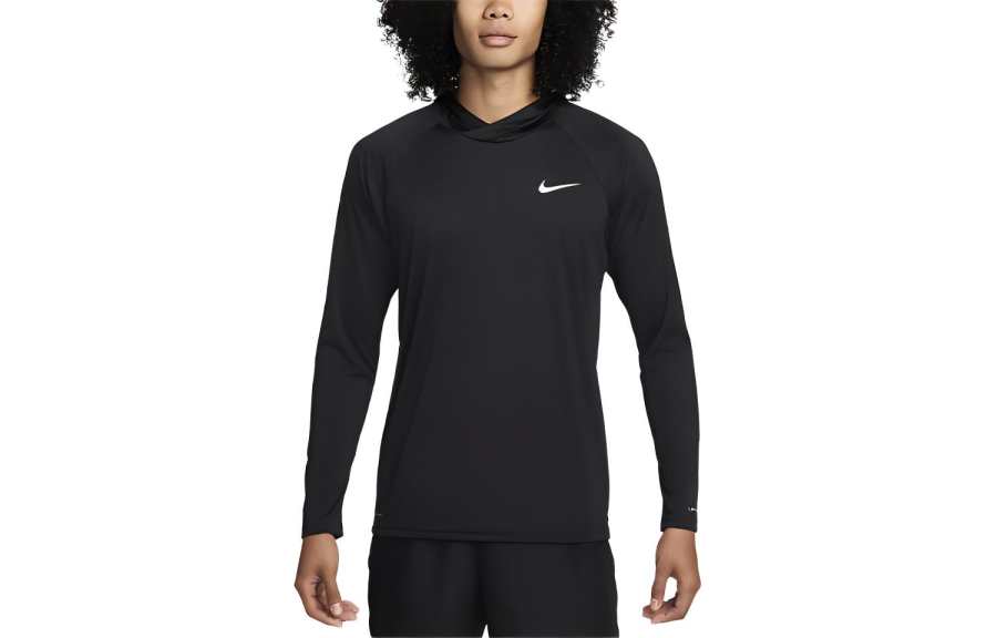 Nike Nike T Shirts Men's Black Hooded Moderate Straight Fit