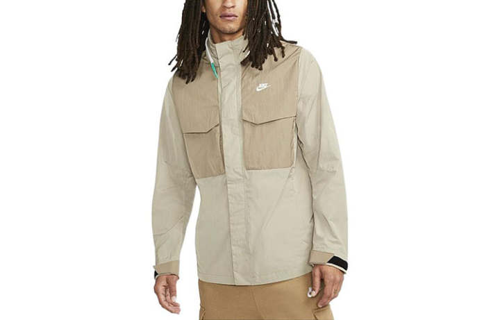 Nike Nike Jackets Men's Khaki Stand Collar Moderate