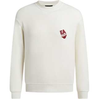 EMPORIO ARMANI Logo-embroidered Cotton Sweatshirt