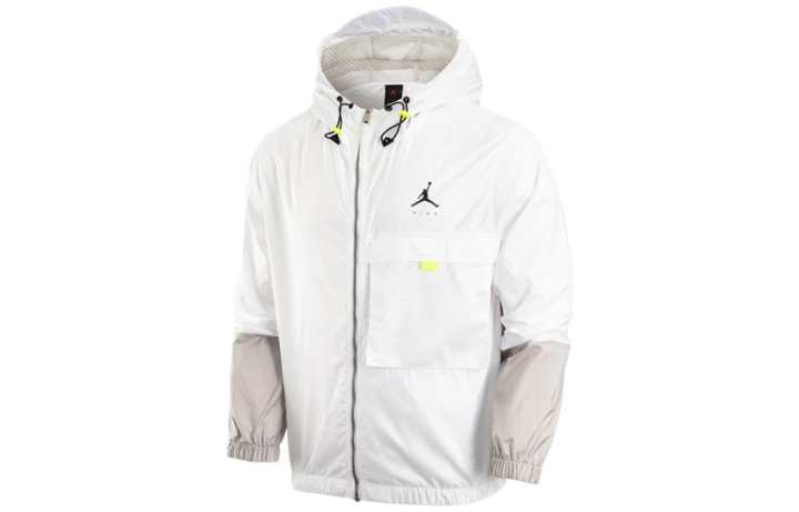Jordan Jordan Jackets Men's White Hooded Moderate Other