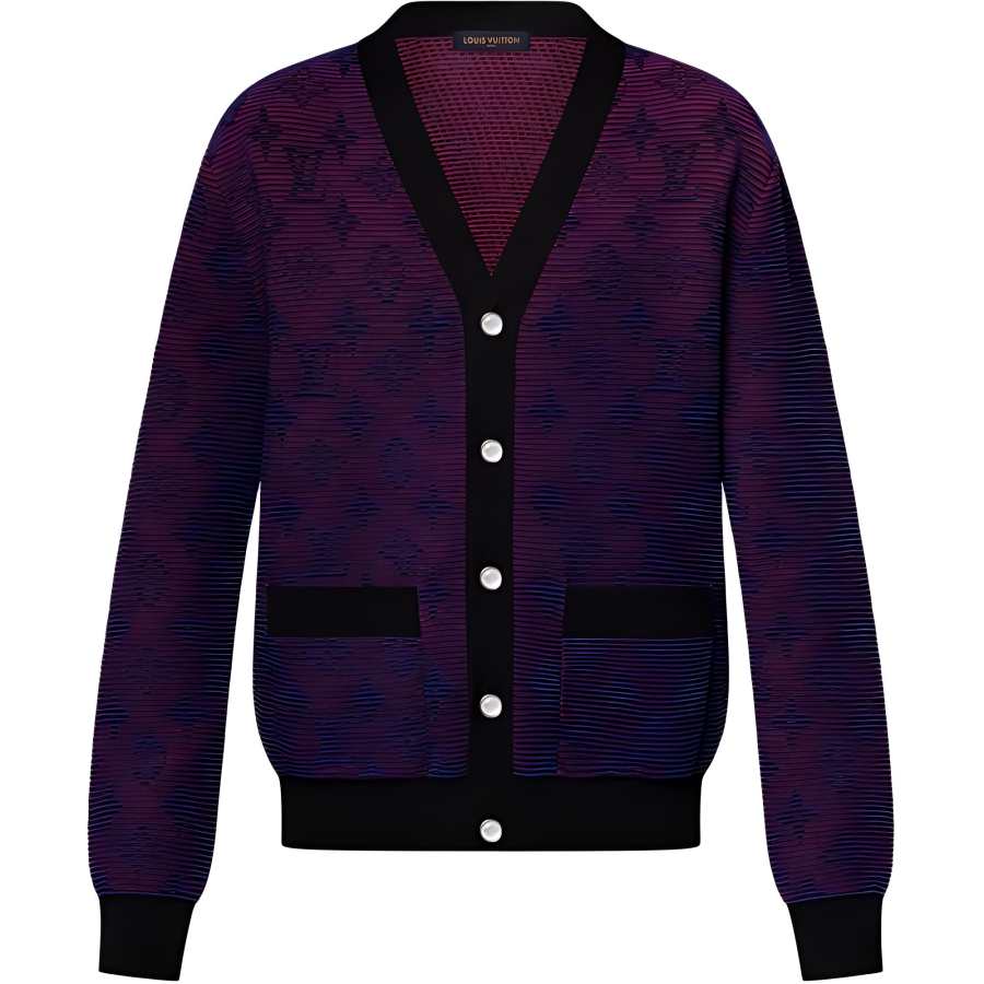 LOUIS VUITTON LOUIS VUITTON Optical Monogram Jacquard Cardigan
