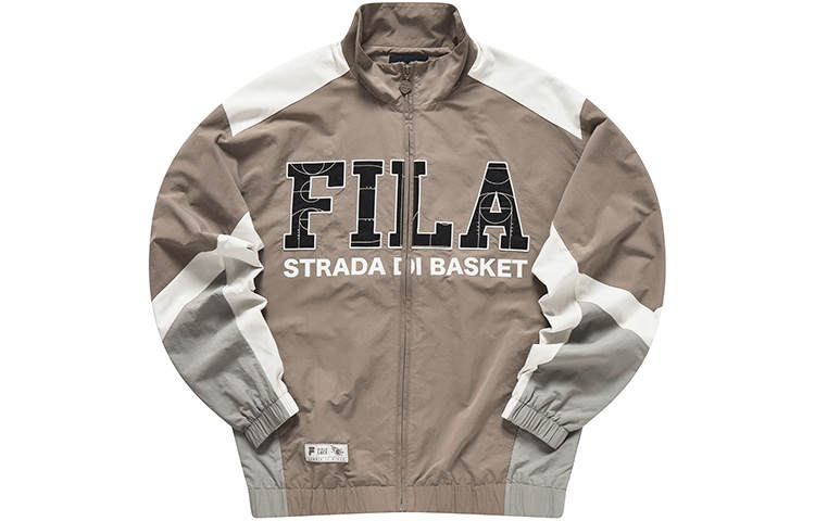 FILA FUSION Jackets Men's Dark Gray Coffee Stand Collar Moderate Other