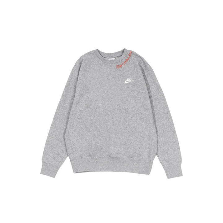 Nike Nike Sweatshirts Men's Gray Crew Neck Moderate Regular