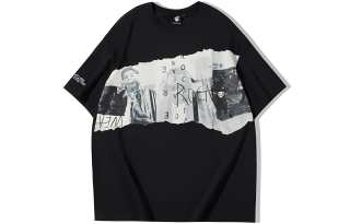 ROCAWEAR T Shirts Unisex Black Crew Neck Moderate Straight Fit