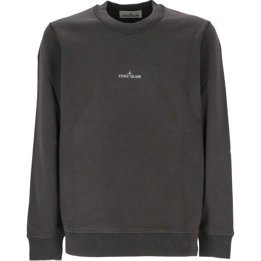 STONE ISLAND Logo Printed Crewneck Sweatshirt