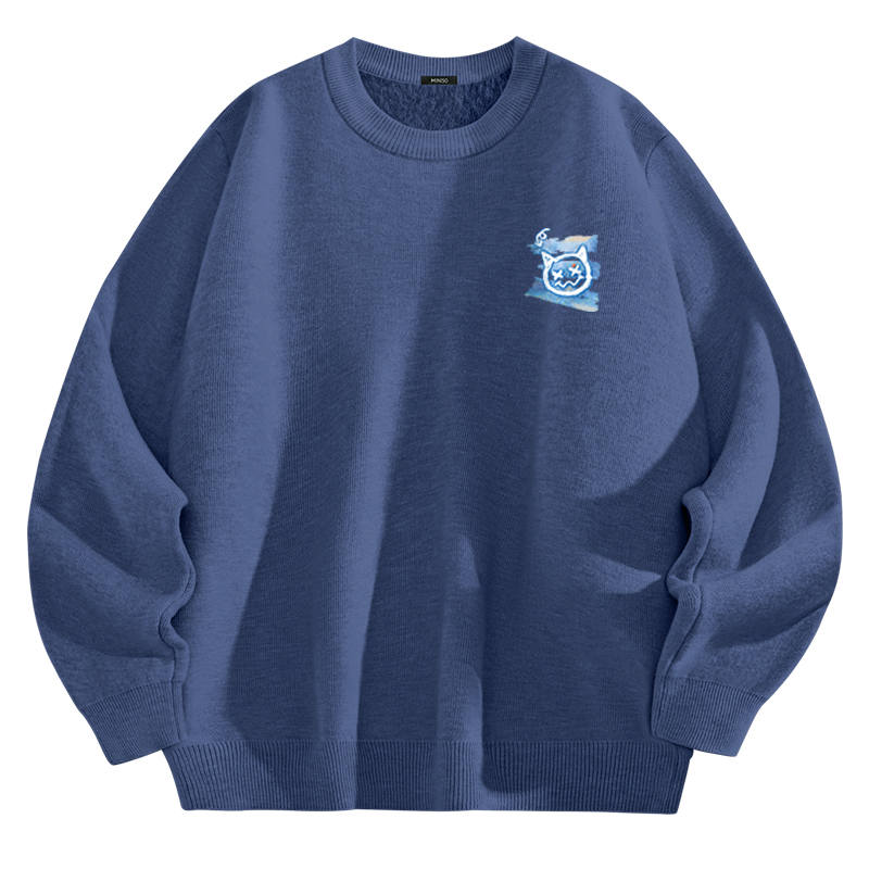 MINISO Knitwear Unisex Crew Neck Thickened And Fleece Lined Other