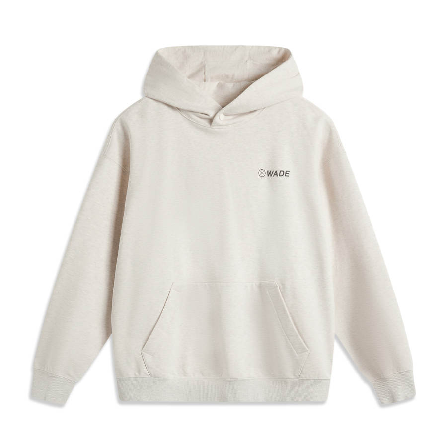 Li-Ning Li Ning Sweatshirts Men's HB1902 Heather Gray Tile Gray Hooded Non Detachable Moderate