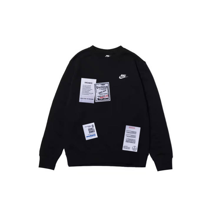 Nike Nike Sweatshirts Men's Black Crew Neck Moderate Regular