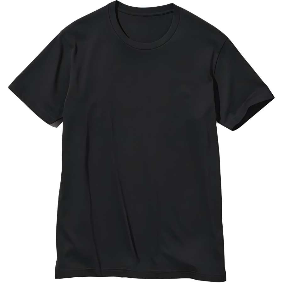UNIQLO T Shirts Unisex Black Crew Neck Moderate Straight Fit