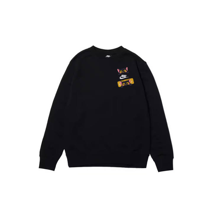 Nike Nike Sweatshirts Men's Black Crew Neck Moderate Regular