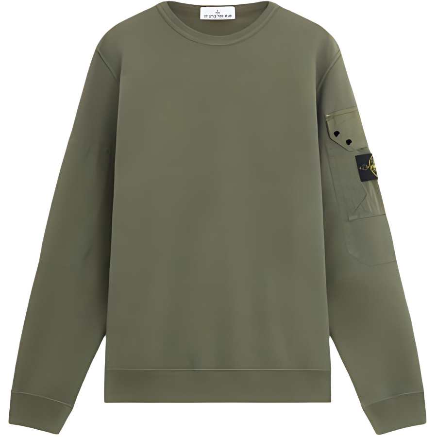 STONE ISLAND Logo Patch Crewneck Sweatshirt