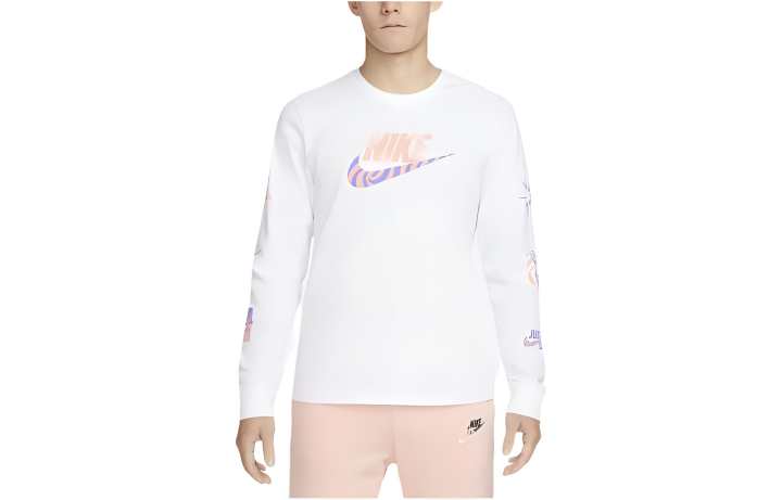 Nike Nike T Shirts Men's White Crew Neck Moderate Straight Fit