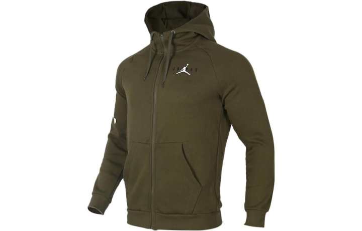 Jordan Jordan Jackets Men's Green Hooded Moderate Other