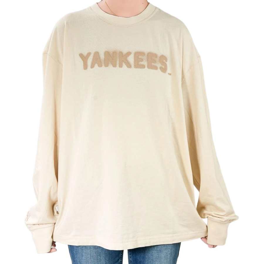 MLB New York Yankees SS25 Sweatshirt Unisex Beige Yellow