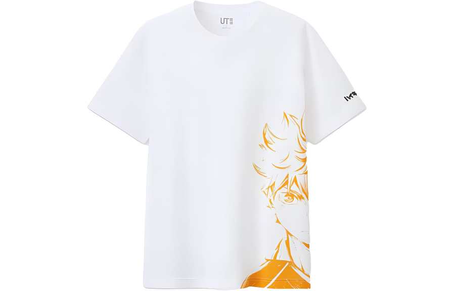 UNIQLO T Shirts Unisex White Crew Neck Moderate Straight Fit