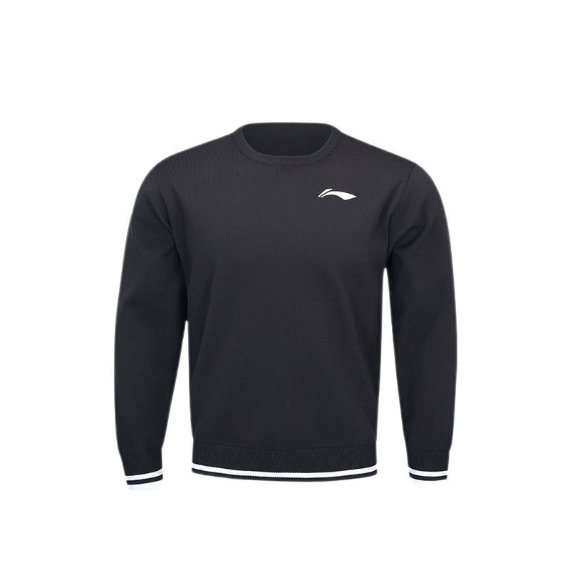 Li-Ning Li Ning Knitwear Men's Black Crew Neck Moderate