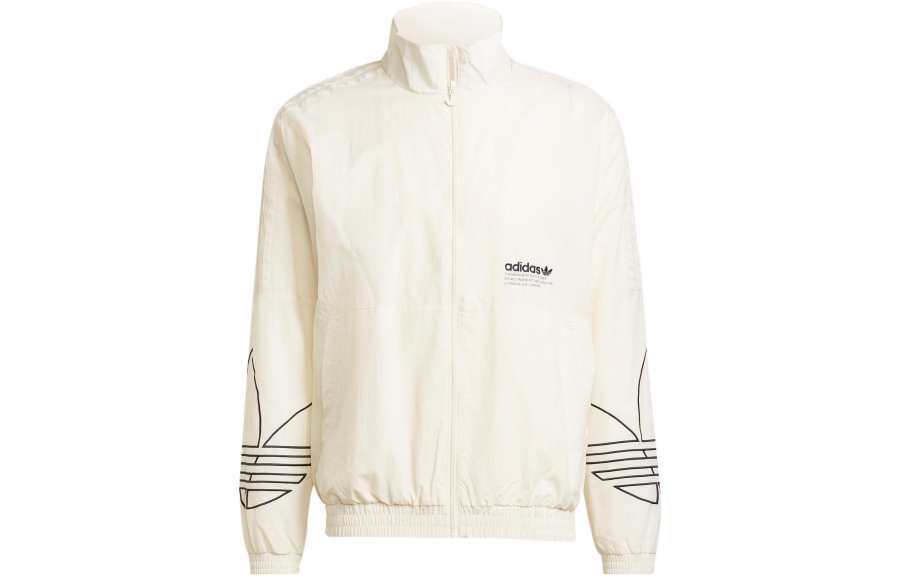 Adidas Originals Jackets Men's White Stand Collar Moderate Other