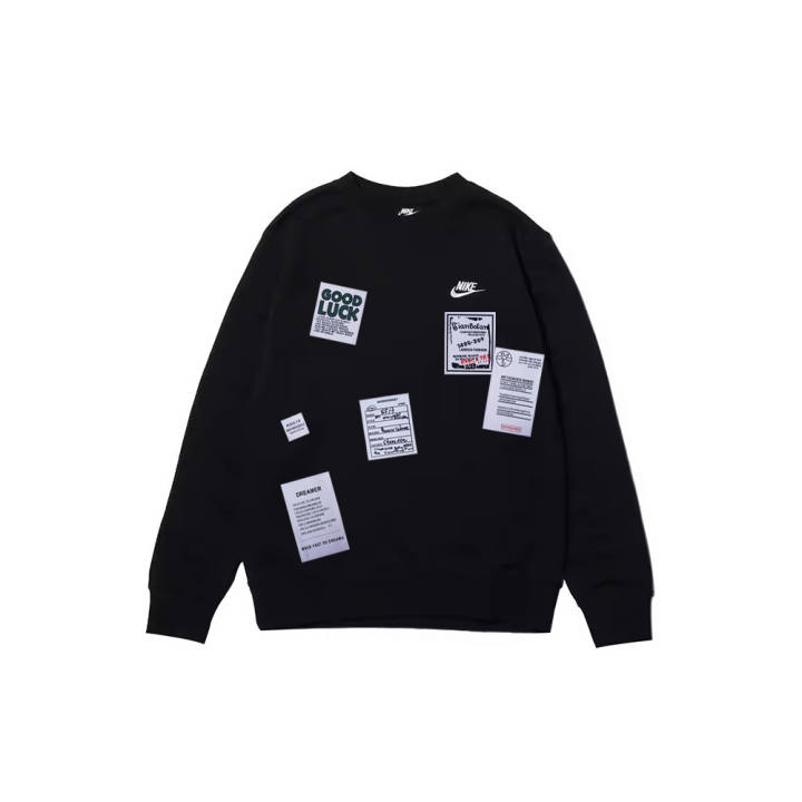 Nike Nike Sweatshirts Men's Black Crew Neck Moderate Regular