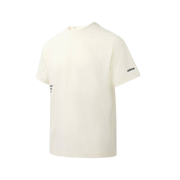 Adidas Adidas T Shirts Men's Ivory Crew Neck Moderate