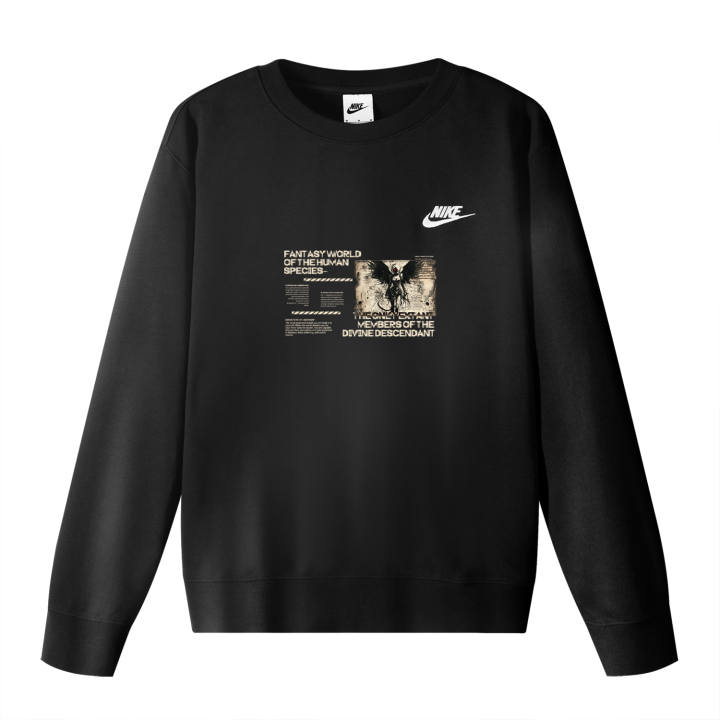 Nike Nike Sweatshirts Unisex Black Crew Neck Moderate Regular